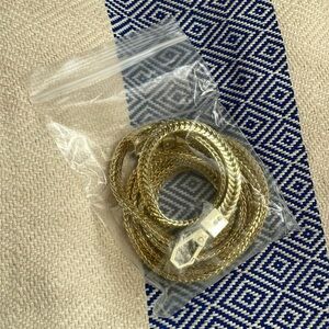 NWT - never used Iron Flat Bag Strap Chain Light Gold